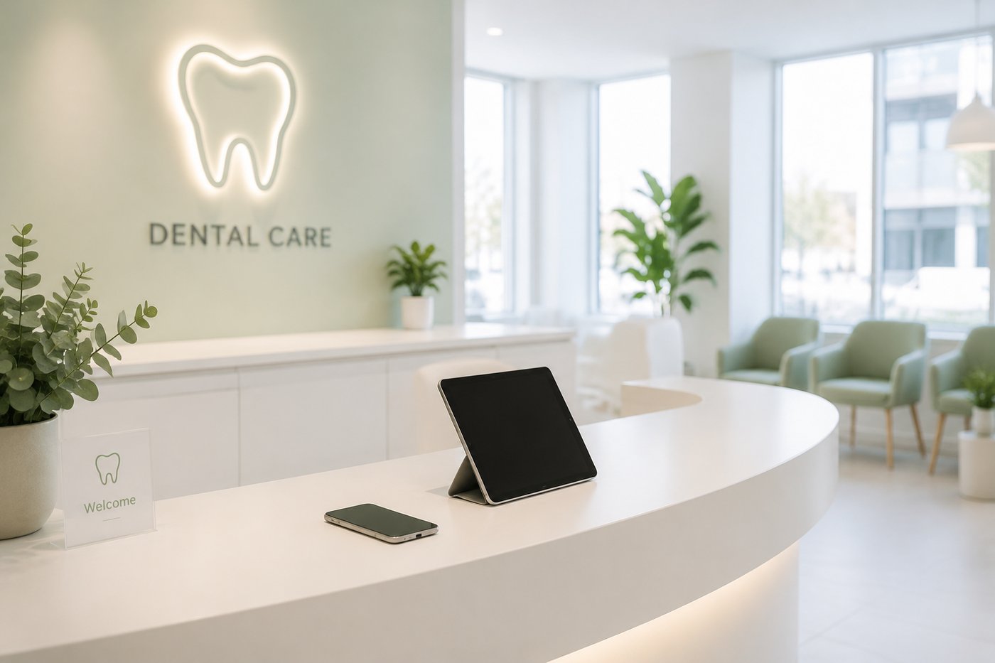 Dental clinic reception desk